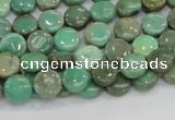 CAB25 15.5 inches 8mm coin green grass agate gemstone beads