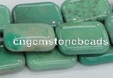 CAB29 15.5 inches 18*25mm rectangle green grass agate gemstone beads