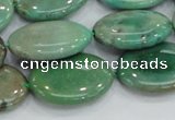 CAB31 15.5 inches 18*25mm oval green grass agate gemstone beads