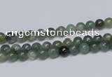 CAB382 15.5 inches 4mm round moss agate gemstone beads wholesale