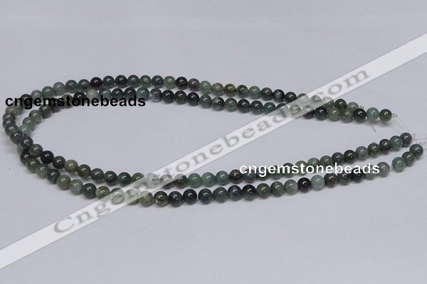 CAB383 15.5 inches 6mm round moss agate gemstone beads wholesale