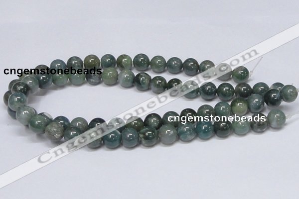 CAB386 15.5 inches 12mm round moss agate gemstone beads wholesale