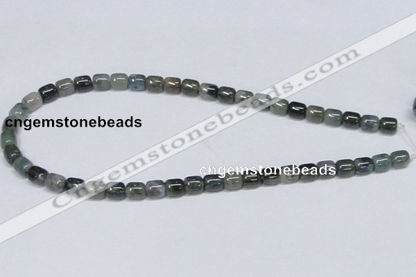 CAB391 15.5 inches 8*8mm column moss agate gemstone beads wholesale