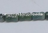 CAB395 15.5 inches 8*14mm bamboo shape moss agate gemstone beads