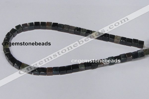 CAB397 15.5 inches 8*8mm cube moss agate gemstone beads wholesale