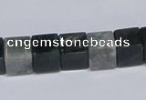 CAB398 15.5 inches 10*10mm cube moss agate gemstone beads wholesale