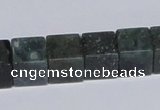 CAB399 15.5 inches 12*12mm cube moss agate gemstone beads wholesale