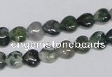 CAB404 15.5 inches 8*8mm heart moss agate gemstone beads wholesale