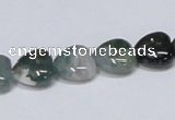 CAB406 15.5 inches 12*12mm heart moss agate gemstone beads wholesale