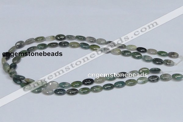 CAB409 15.5 inches 8*12mm oval moss agate gemstone beads wholesale