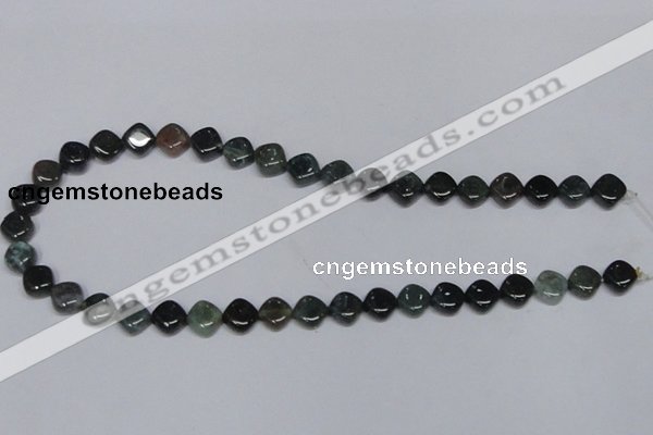 CAB418 15.5 inches 10*10mm rhombic moss agate gemstone beads