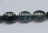 CAB423 15.5 inches 10*14mm faceted rice moss agate gemstone beads