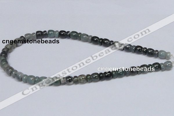 CAB426 15.5 inches 9*13mm vase-shaped moss agate gemstone beads