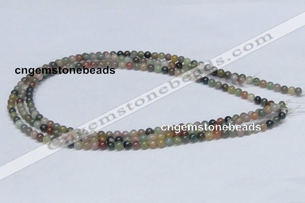 CAB431 15.5 inches 5mm round indian agate gemstone beads wholesale