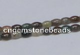 CAB437 15.5 inches 4*6mm rice indian agate gemstone beads wholesale