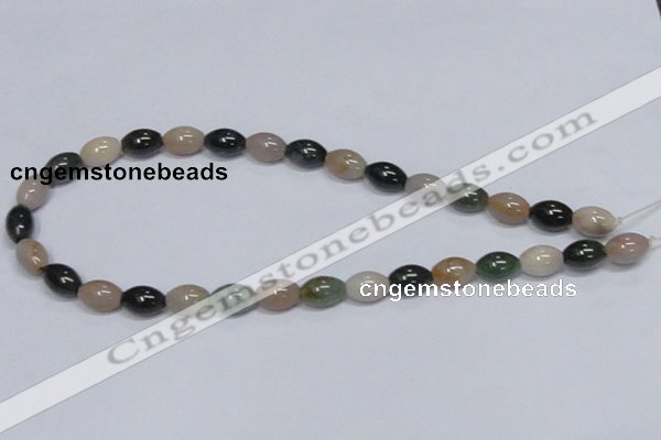 CAB439 15.5 inches 9*12mm rice indian agate gemstone beads wholesale