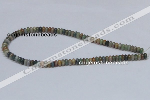 CAB440 15.5 inches 4*8mm rondelle indian agate gemstone beads