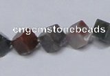 CAB442 15.5 inches 8*8mm inclined cube indian agate gemstone beads