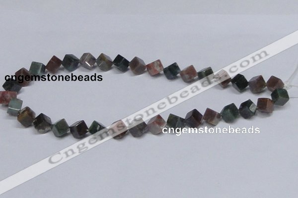 CAB442 15.5 inches 8*8mm inclined cube indian agate gemstone beads