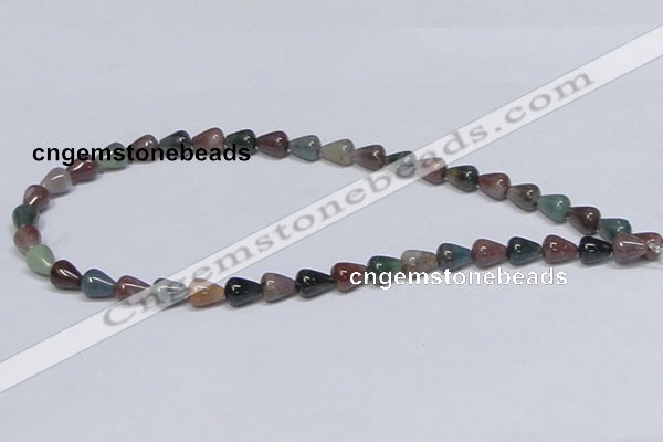 CAB444 15.5 inches 8*10mm teardrop indian agate gemstone beads