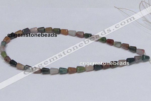 CAB446 15.5 inches 8*10mm faceted teardrop indian agate gemstone beads