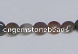 CAB448 15.5 inches 8mm flat round indian agate gemstone beads