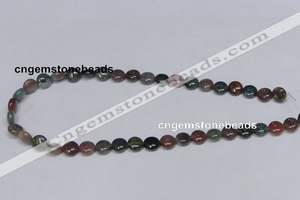 CAB449 15.5 inches 10mm flat round indian agate gemstone beads