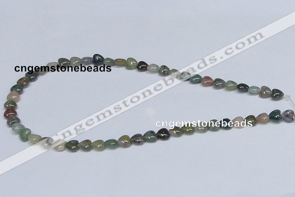 CAB452 15.5 inches 8*8mm heart indian agate gemstone beads