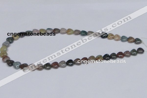 CAB453 15.5 inches 10*10mm heart indian agate gemstone beads