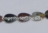 CAB460 15.5 inches 10*14mm flat teardrop indian agate gemstone beads