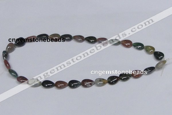 CAB460 15.5 inches 10*14mm flat teardrop indian agate gemstone beads