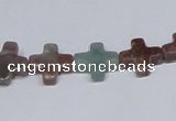 CAB461 15.5 inches 12*12mm cross indian agate gemstone beads