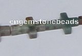 CAB462 15.5 inches 15*20mm cross indian agate gemstone beads