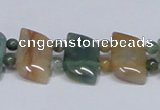 CAB468 15.5 inches horse eye & round double-drilled indian agate beads