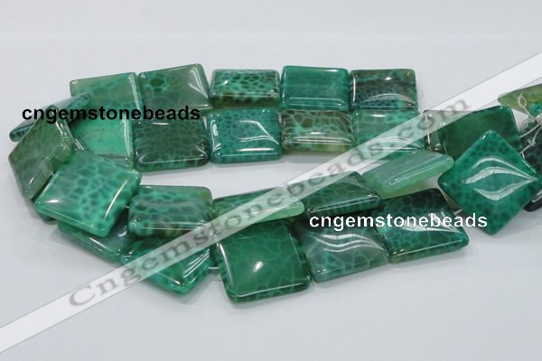 CAB60 15.5 inches 30*30mm square peafowl agate gemstone beads