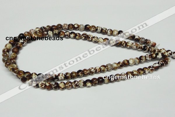 CAB609 15.5 inches 8mm round leopard skin agate beads wholesale