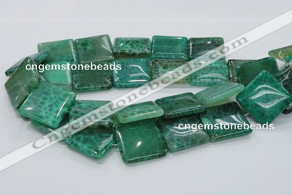 CAB61 15.5 inches 28*28mm square peafowl agate gemstone beads