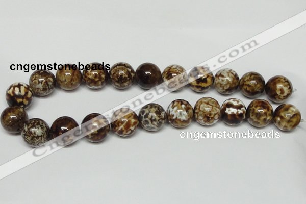 CAB614 15.5 inches 18mm round leopard skin agate beads wholesale