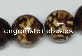 CAB615 15.5 inches 20mm round leopard skin agate beads wholesale