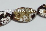 CAB636 15.5 inches 20*30mm marquise leopard skin agate beads