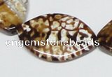 CAB637 15.5 inches 25*35mm marquise leopard skin agate beads