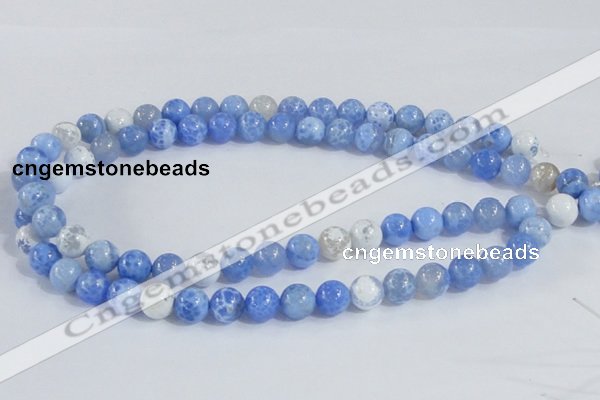 CAB646 15.5 inches 10mm round fire crackle agate beads wholesale