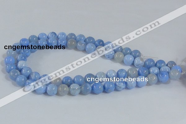 CAB647 15.5 inches 12mm round fire crackle agate beads wholesale