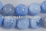 CAB648 15.5 inches 14mm round fire crackle agate beads wholesale