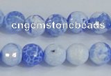 CAB650 15.5 inches 10mm faceted round fire crackle agate beads