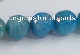 CAB657 15.5 inches 16mm faceted round fire crackle agate beads