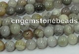 CAB66 15.5 inches 6mm round silver needle agate gemstone beads