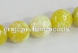 CAB662 15.5 inches 14mm round fire crackle agate beads wholesale