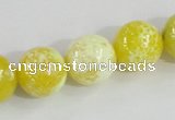 CAB662 15.5 inches 14mm round fire crackle agate beads wholesale