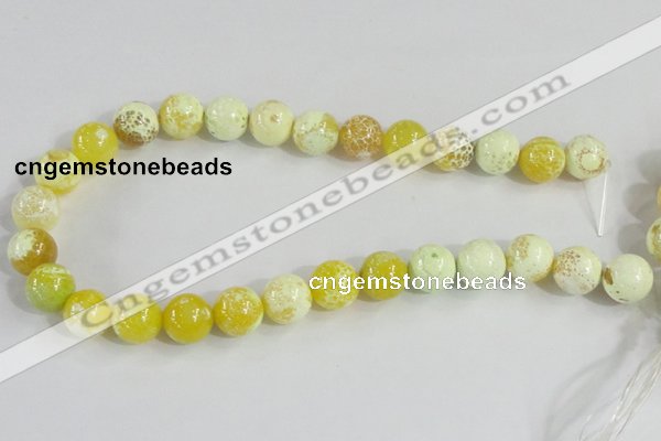 CAB662 15.5 inches 14mm round fire crackle agate beads wholesale